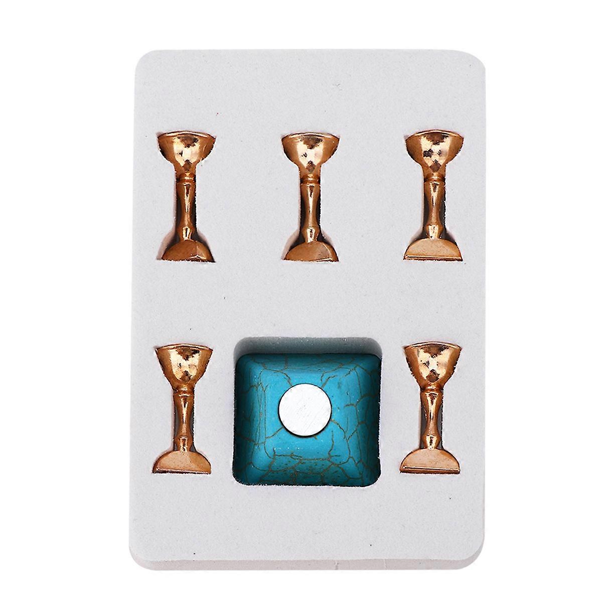 Crack Stone Practice Nail Plate Display Stand For Nail Technicians And Home Use 10x7 Cm 6Pack