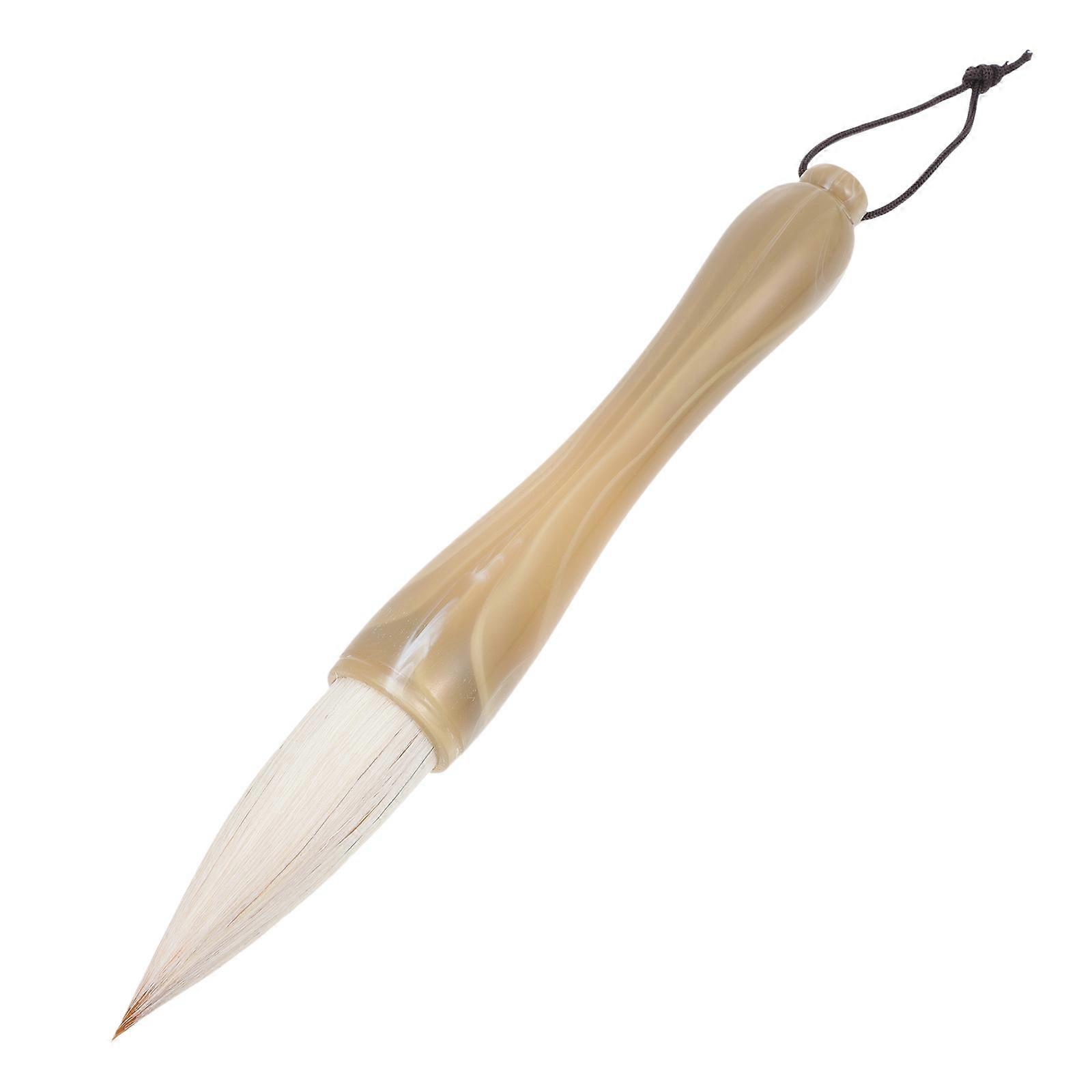 Light Brown Calligraphy Brush Pen with Synthetic Material for Writing Use Smooth and Comfortable to Hold 0.5oz
