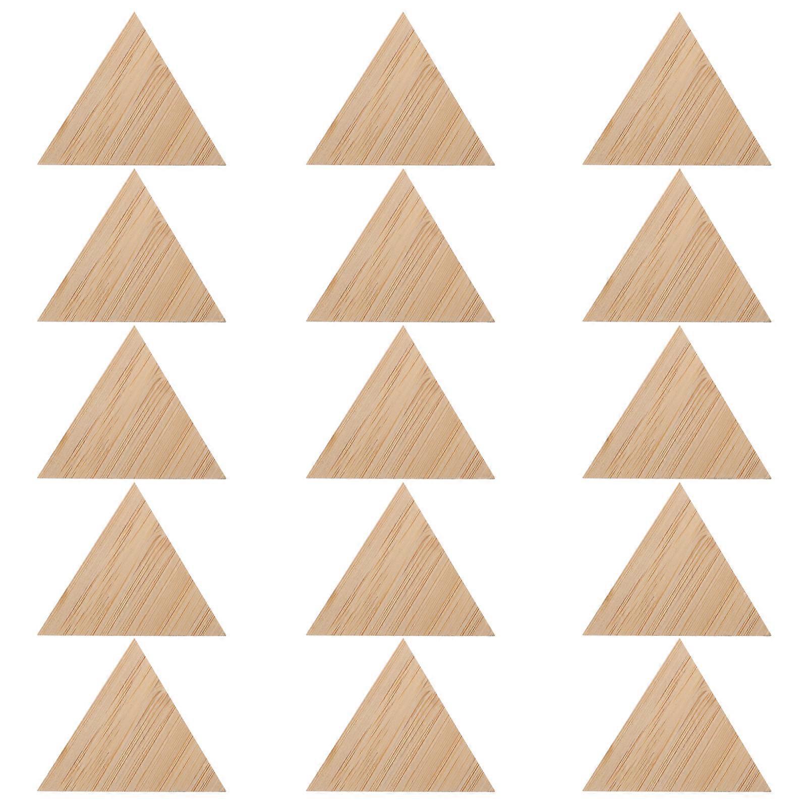 Durable Khaki Bamboo Slices for Kids Playing with Smooth Surface and Triangle Shape 15 Pieces
