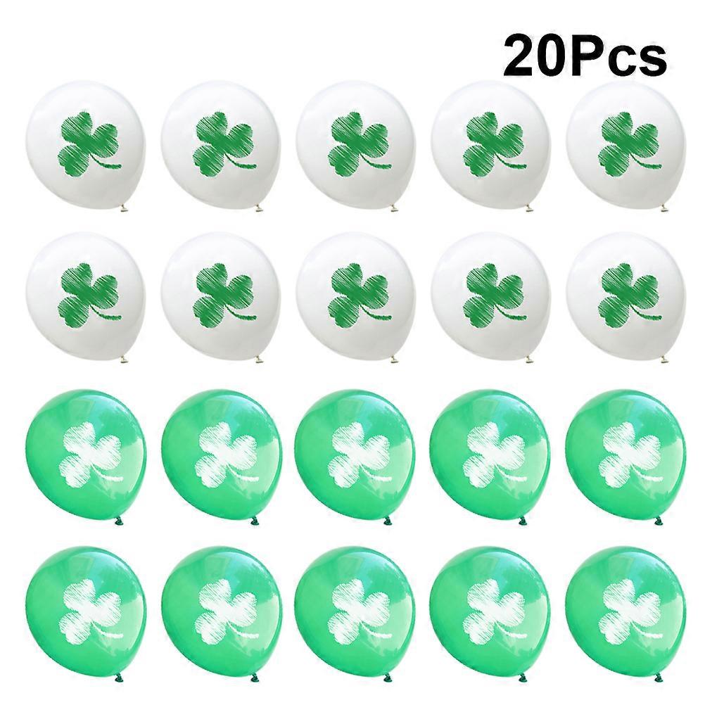 Assorted Color Clover Design Latex Balloons for Decoration 12 Inches