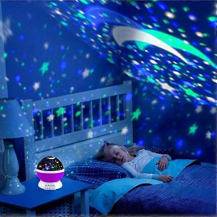 Children's Night Light Star Projection 360 Rotation Lamp-KT04 - Blue - Child