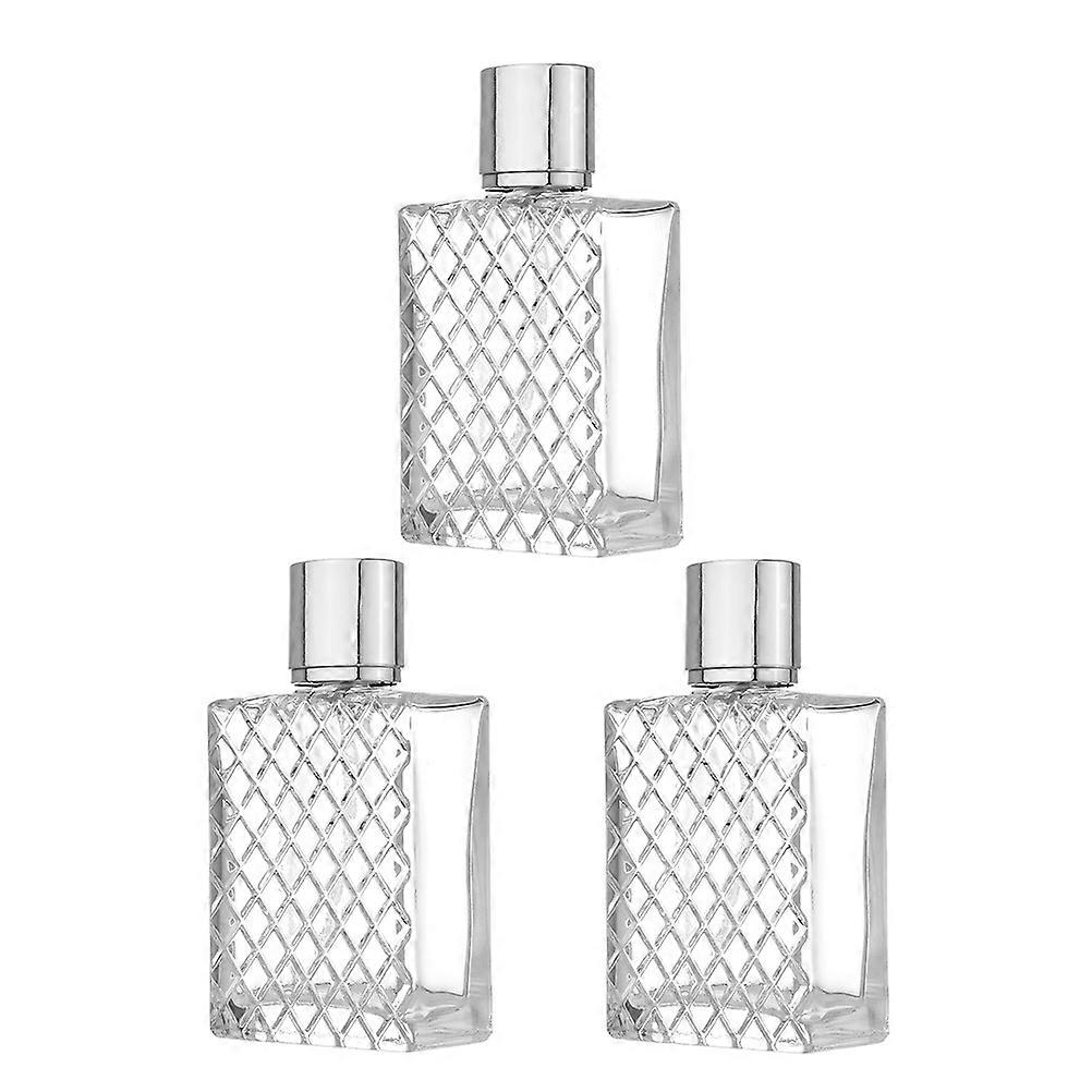 Small Glass Bottles Travel Toiletries Bottles For Women Home Elegant Decor 100Ml Multi Color Refillable 3Pcs