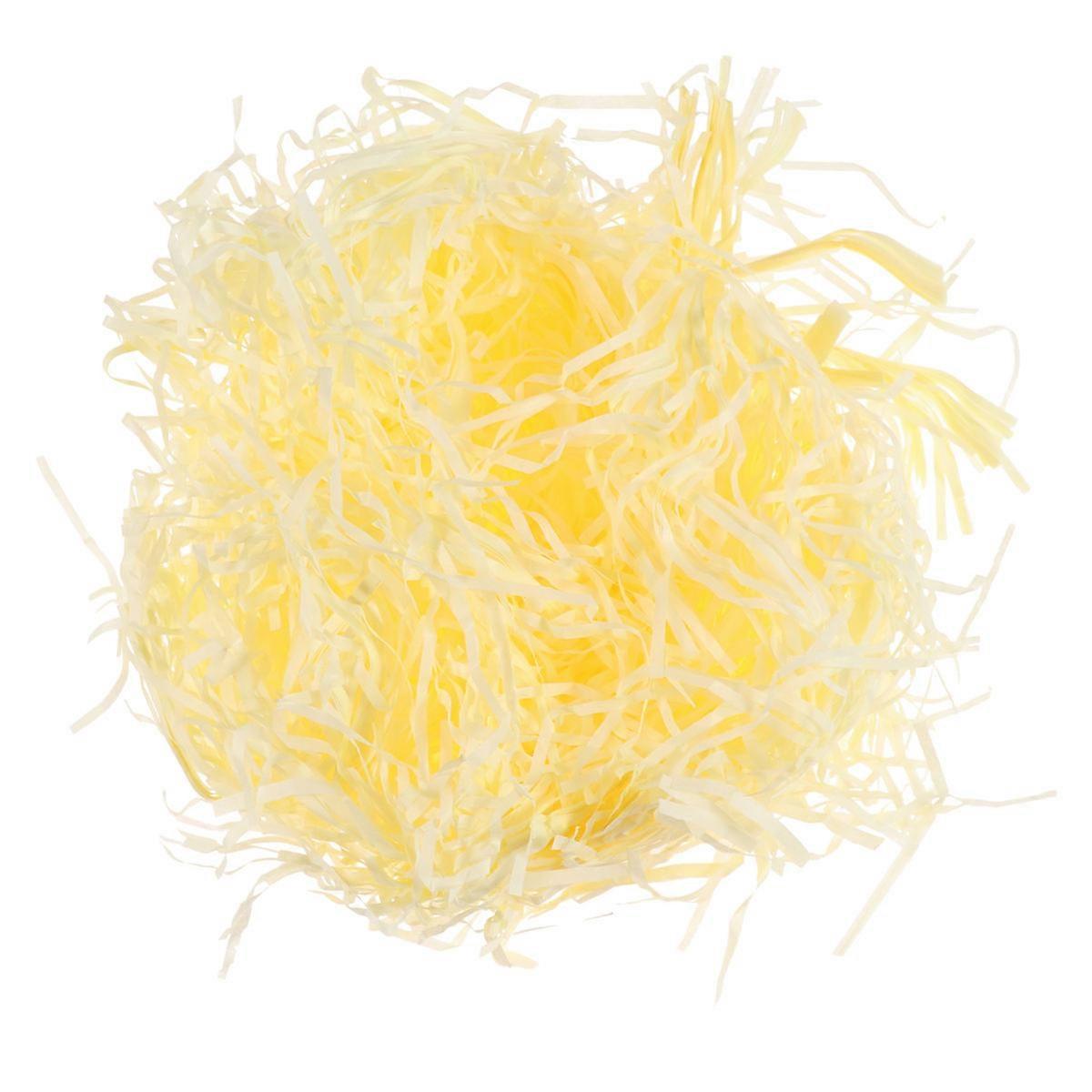 Beige strimlat papper filament presentförpackning fyllmedel idealisk för födelsedag bröllop och semester Förpackning 5 förpackningar 100g