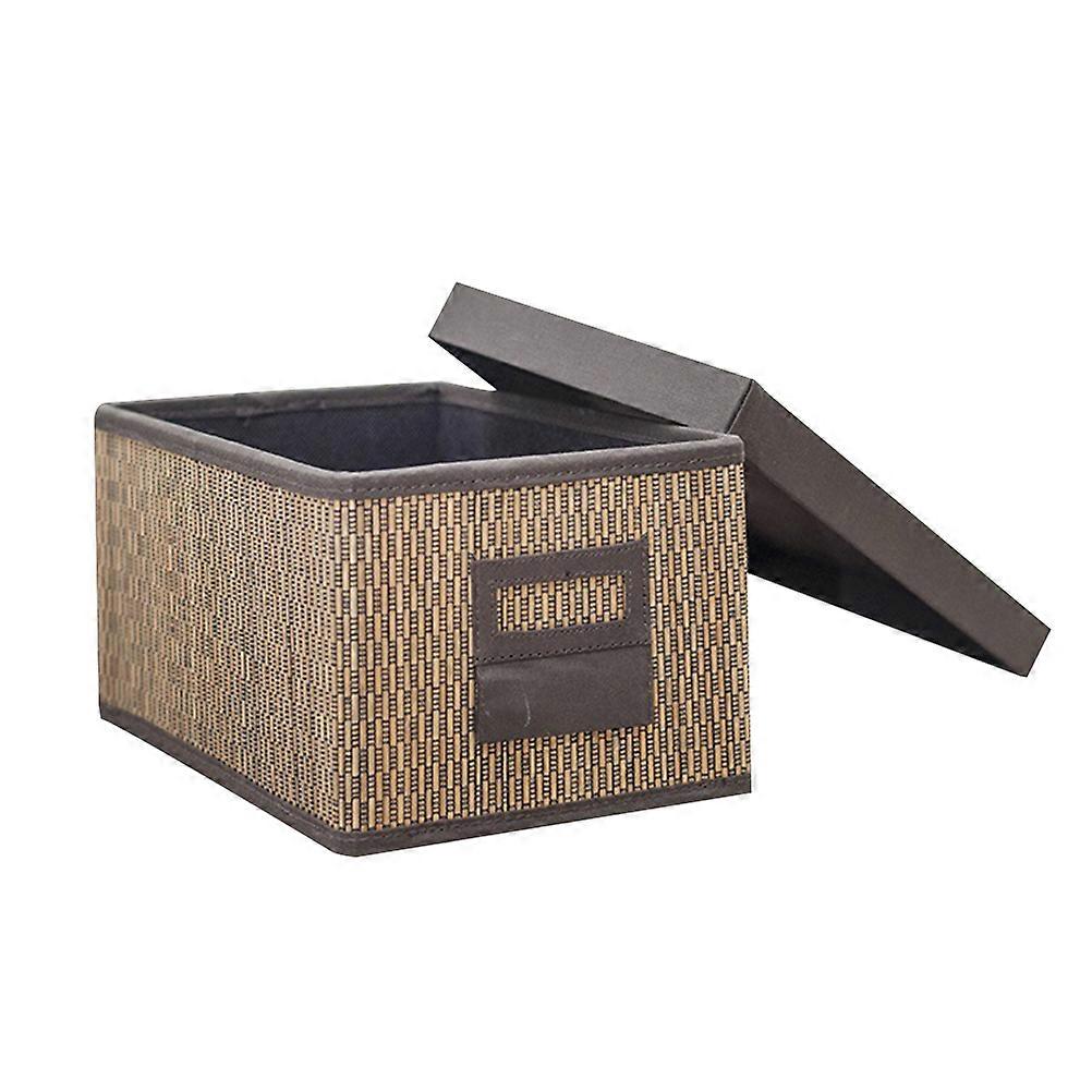 Bamboo and Non-woven Fabric Storage Box for Holding Sundries Multi Foldable Design Perfect for