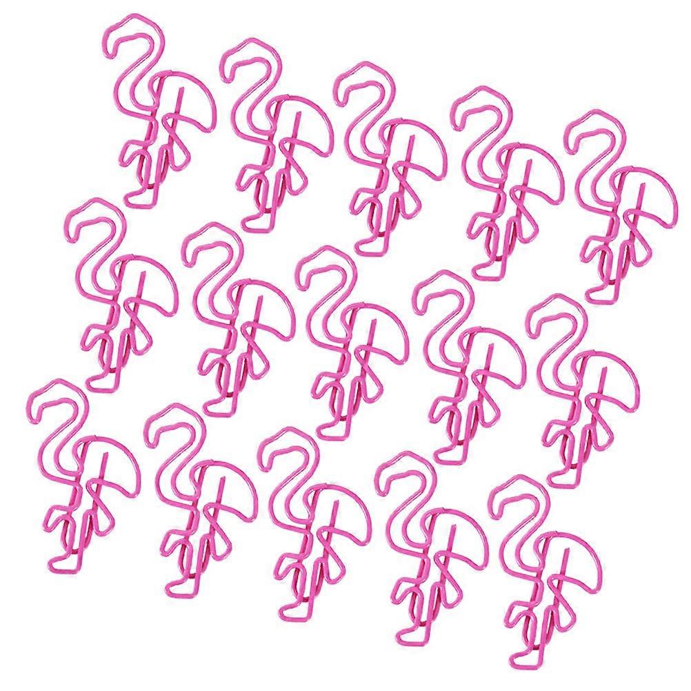 Flamingo School Planner Clips 100Pcs Effective Paper Holder For Students Organizing Documents With Charming Flamingo Shape Design
