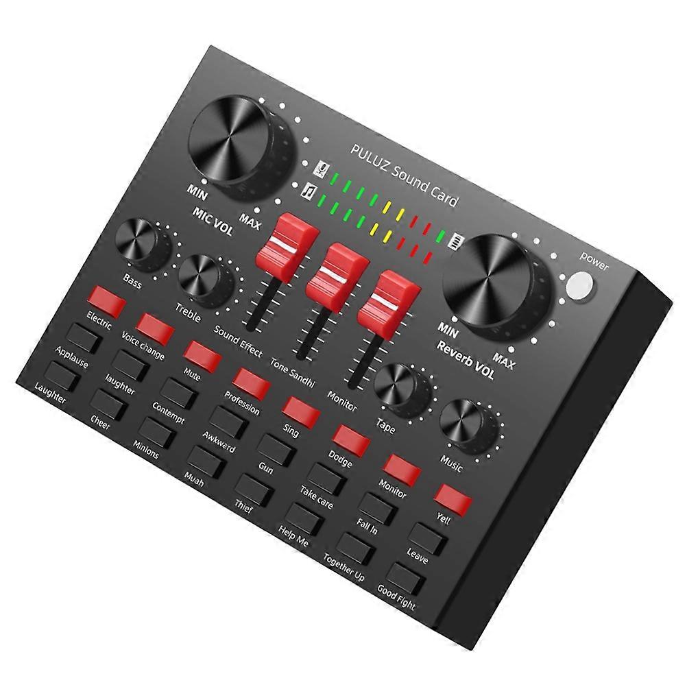 Live Sound Card Audio Mixer With Noise Reduction Suitable For Recording And Streaming Applications 1Set