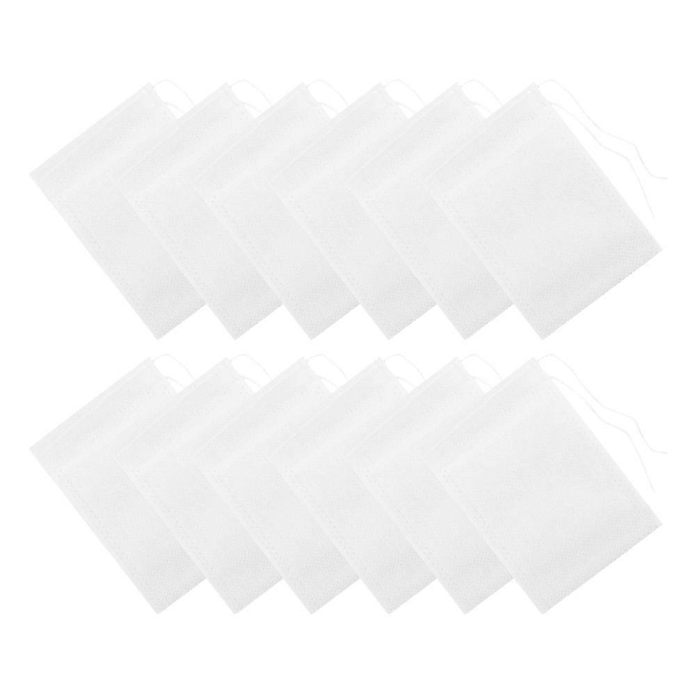 Disposable White Tea Filter Bags with Drawstring for Loose Leaf Tea Storage and Easy Straining 100pcs
