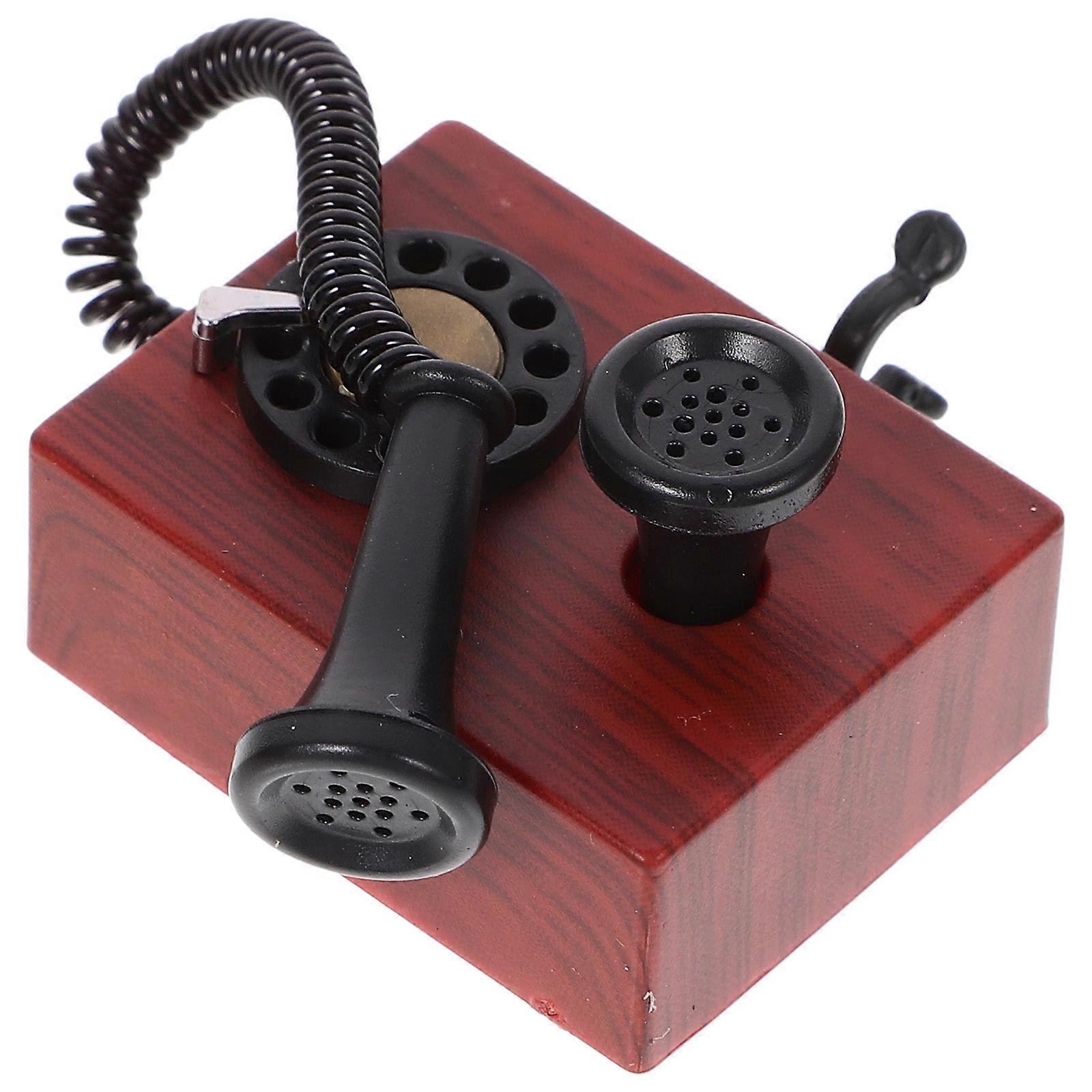 Vintage Telephone Model Miniature Furniture Item For Doll House Scene 1Pack