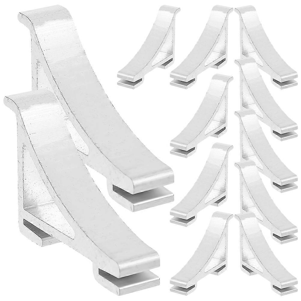 12pcs Large Aluminum Fridge Shelf Clips Durable Cooler Support Hooks for Refrigerator Freezer Organizer