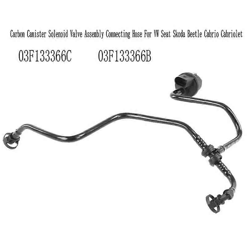 03F133366C Carbon Canister Solenoid Valve Assembly Connecting Hose for Seat Cabriolet 03F133366B