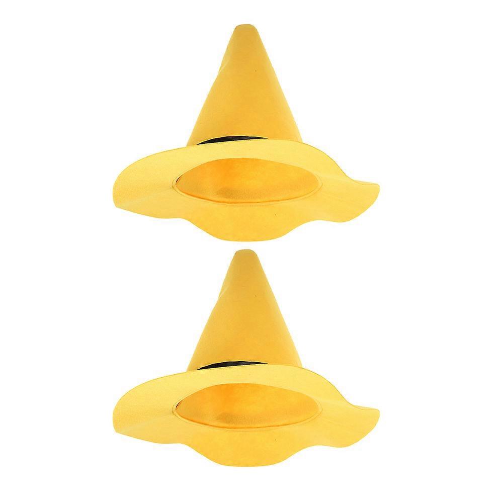 Here's a refined and professional product description based on the title you provided:
**2pcs Yellow Wizard Hat for Adults – Oversized Bendable