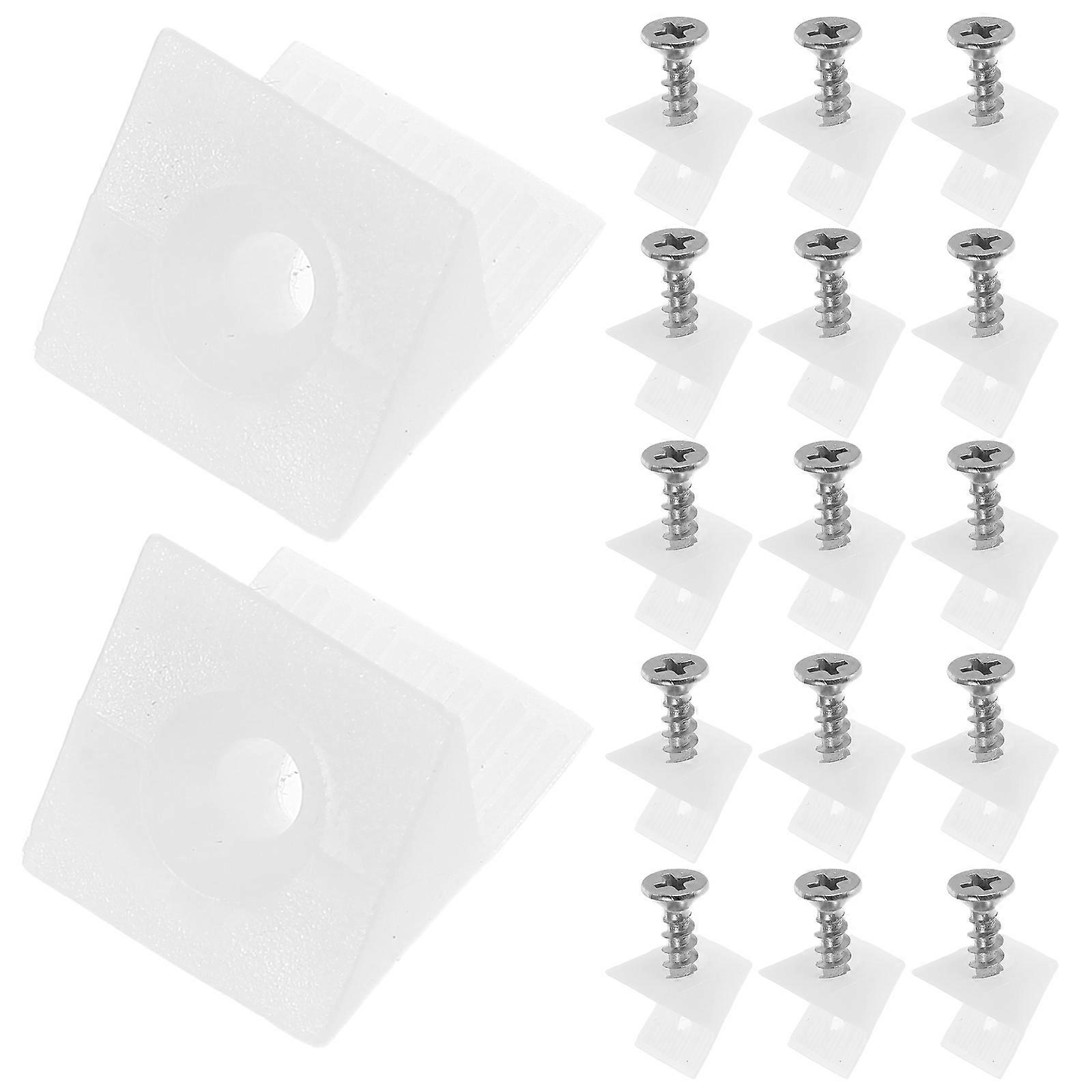 Plastic Furniture Angle Bracket Mending Wedges Drawer Repair Kit with Self Tapping Screws for DIY Projects