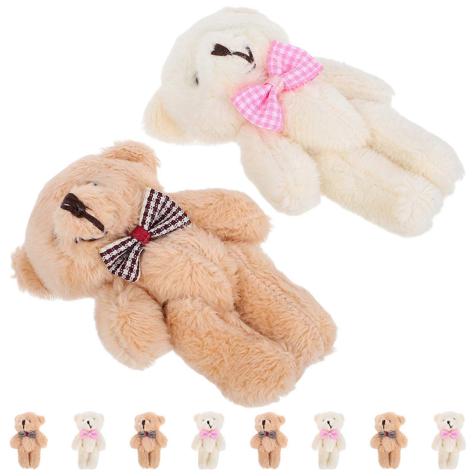 Cute Tiny Bears Keychain 10Pcs Vivid Plush for Everyday Use and Home Decoration Needs
