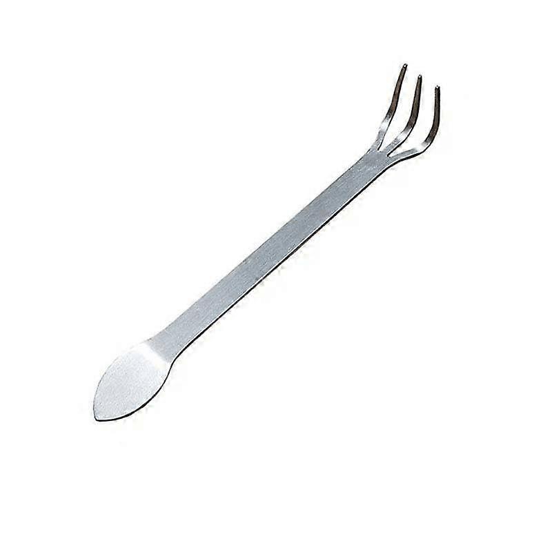 Steel root rake, 3 tines, lightweight bonsai rake with ergonomic handle, rake, tool steel for loosening and gardening.