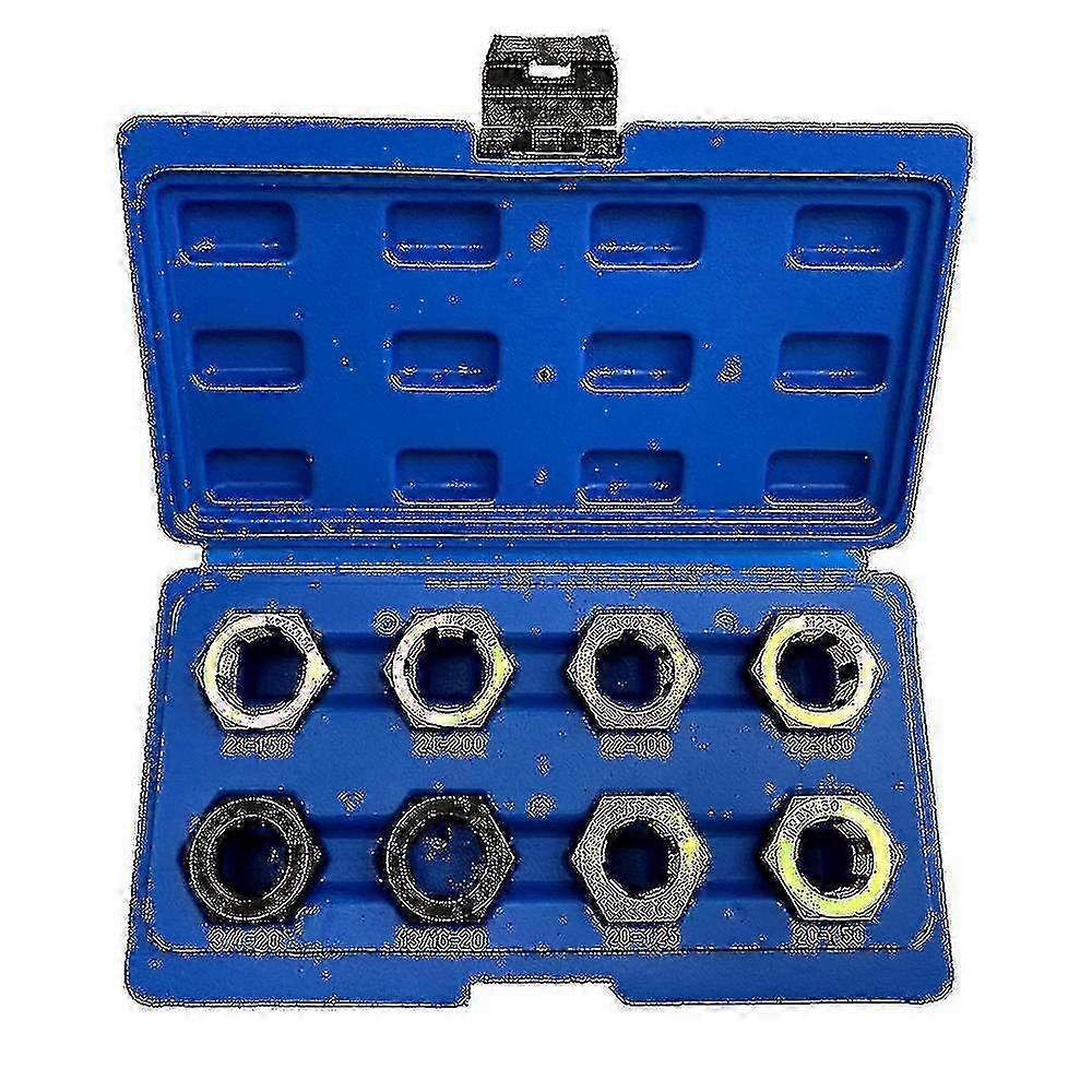 2025 8pcs Axle Spindle Rethreading Set Thread Restore Repair Rethread Tool
