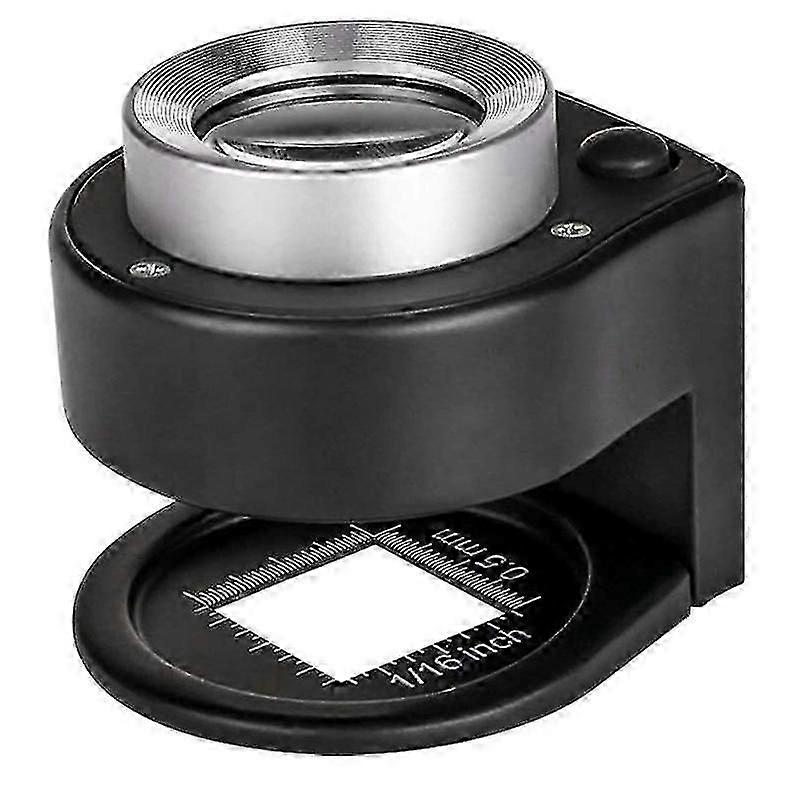 For 30X Scale Desktop Magnifier with 3 LED Light, Mini Handheld Illuminated Magnifying Glass, Dual Optical Glass