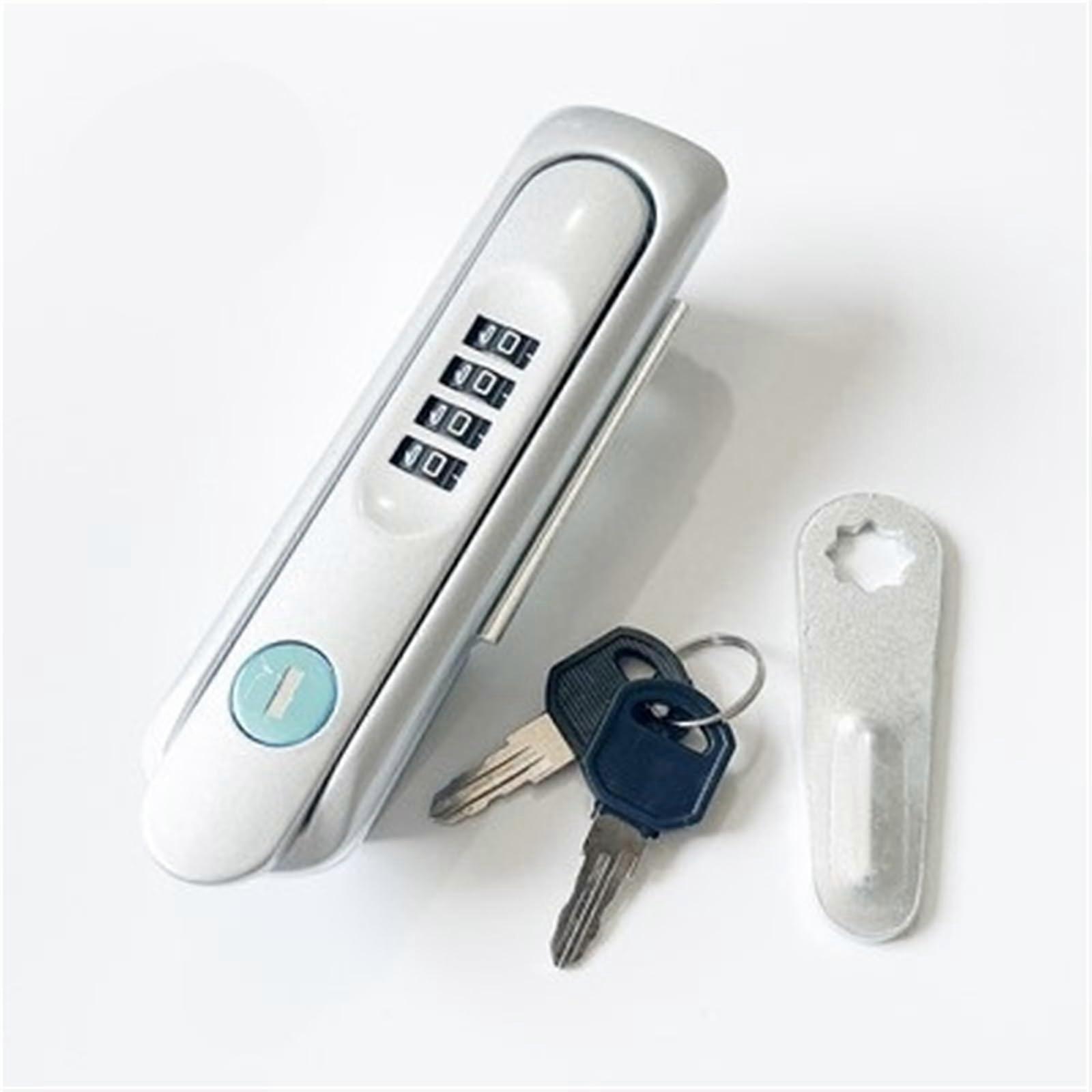 Network Cabinet Locking Toolbox Password Lock Silver Equipment Handle 1 Piece, Durable Security for Tool Storage
