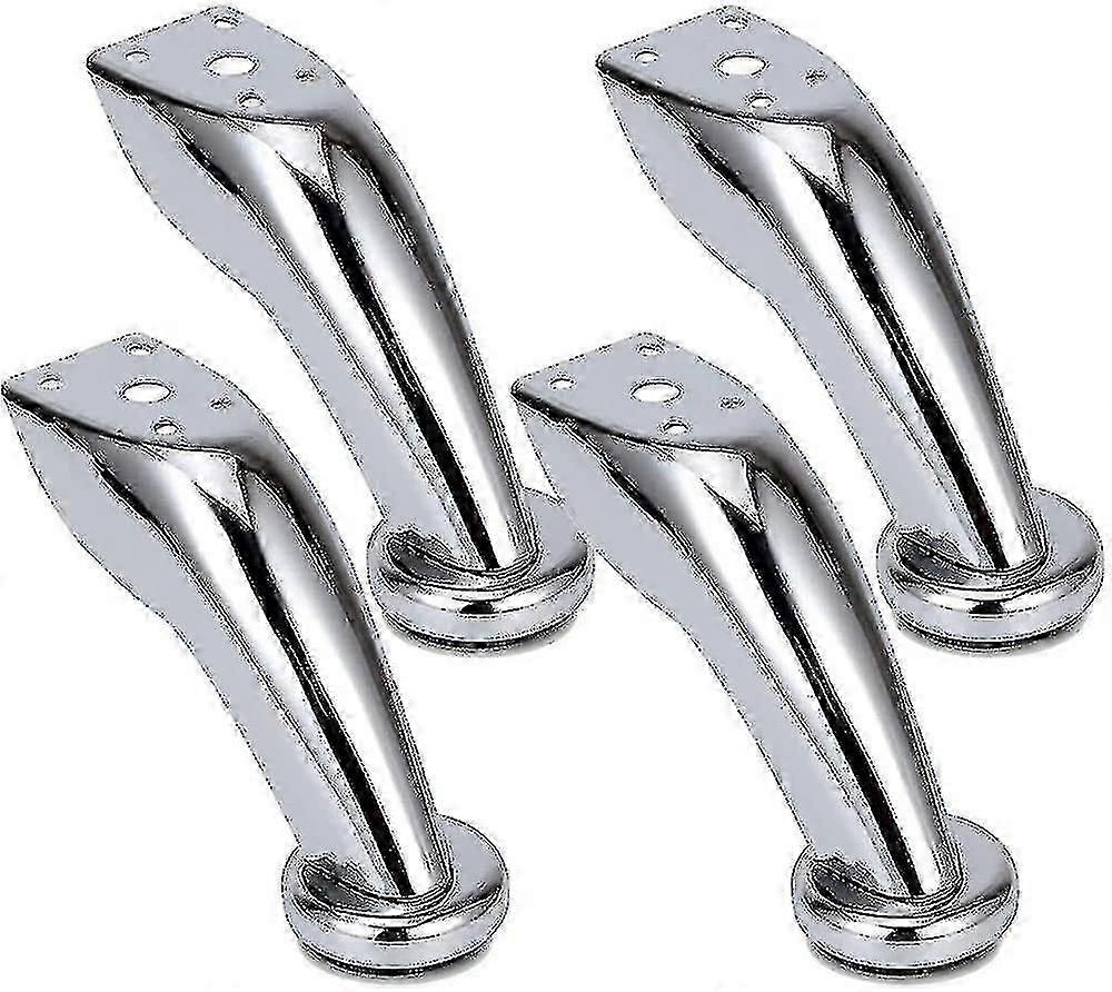 Krom møbelben til sofaer senger, tykt rustfritt stål 4 stk