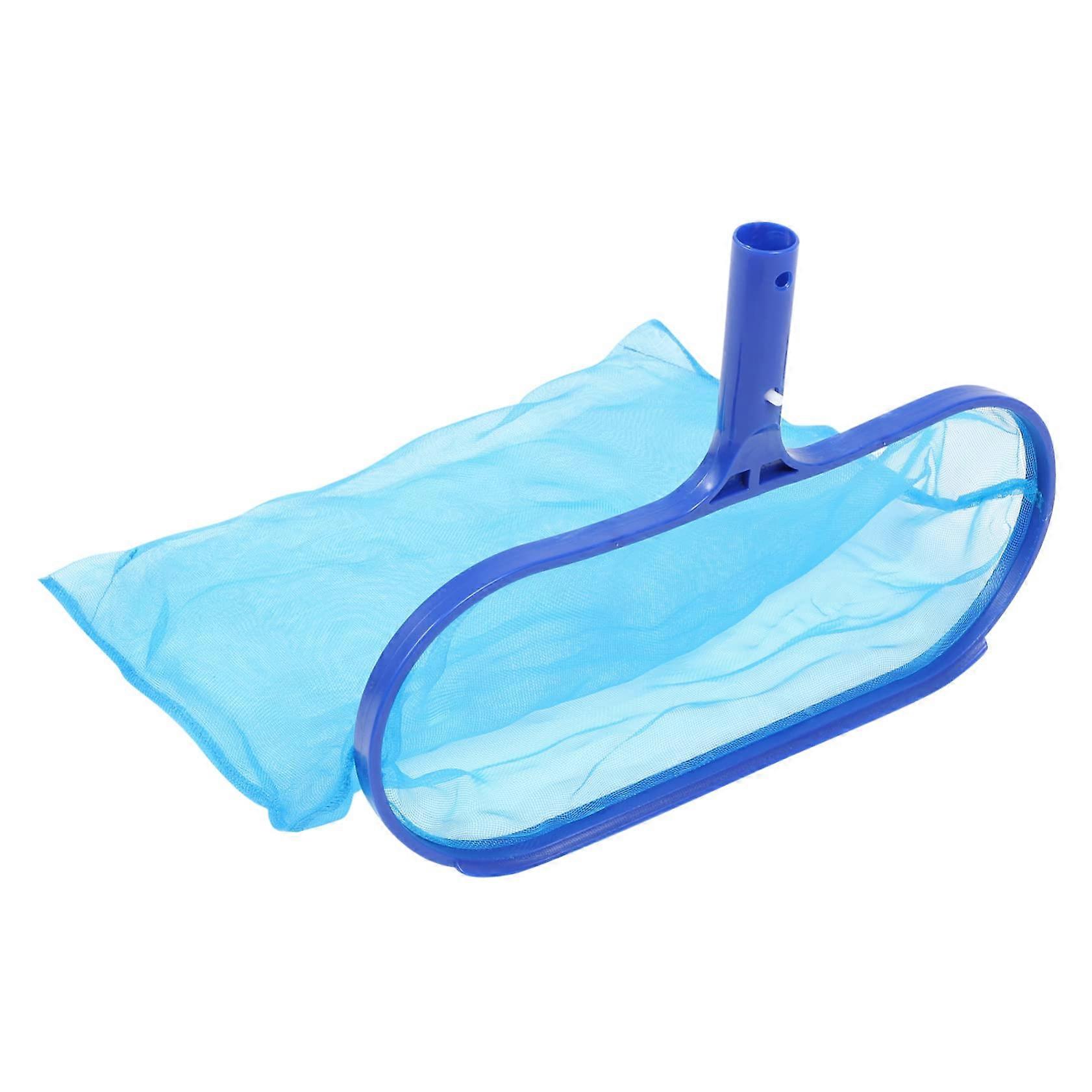 Professional pool skimmer with fine mesh for swimming pools, ponds, lightweight and easy to handle and store.