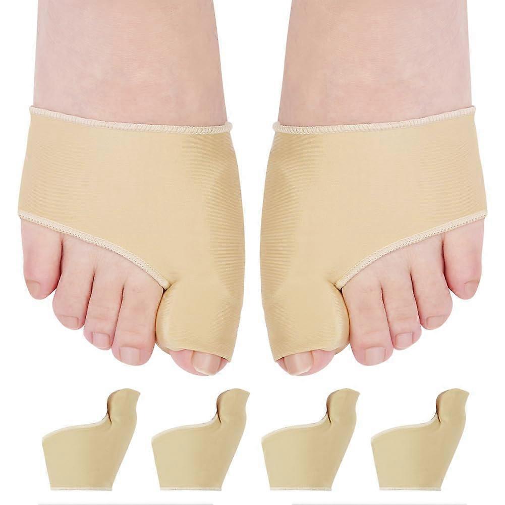 Hallux Valgus Socks for Toe Relief, 2 Pairs of Large Forefoot Pads, Hammer Toe Correction Splint for Men and Women