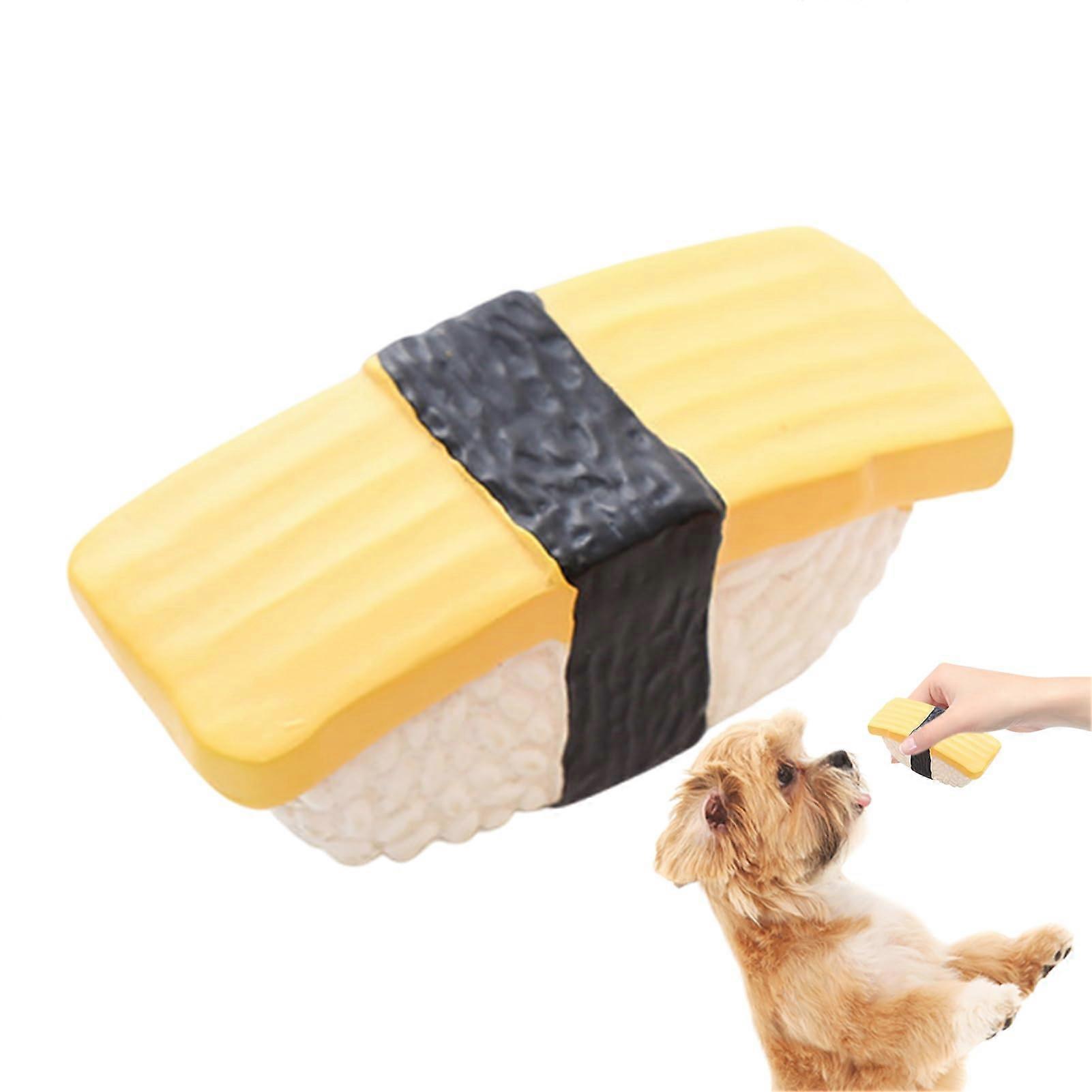Japanese-Sushi Dog Chew Toy Sound-Enhanced Latex For Dental Care, Extra-Strong Chewer, Small-To-XX-Large Toy (C)