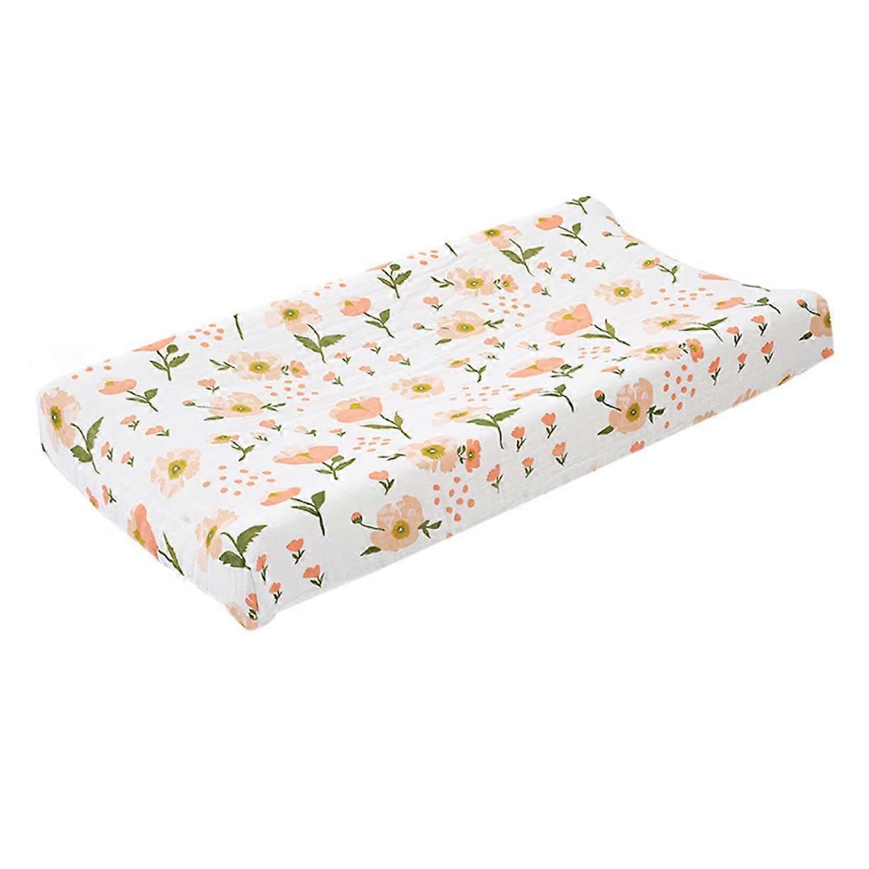 Bassinet Mattress Pad Cover Washable Changing Pad Cover Soft Skin Friendly Breathable Elastic Design Removable Reusable