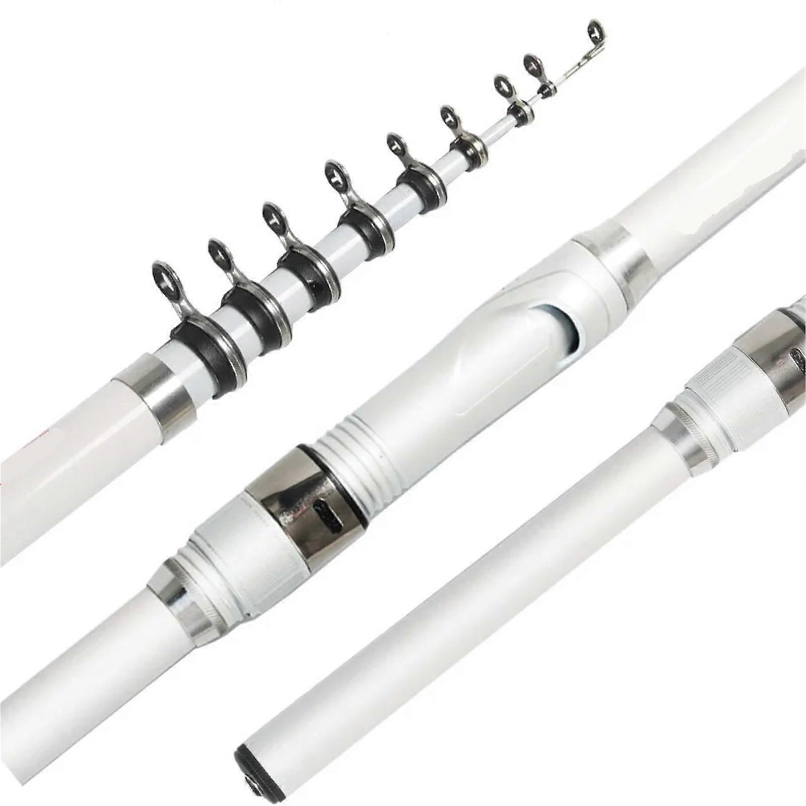 Spinning Angelrute Telescopic Rock Carp Feeder Carbon Fiber Rod Ultralight Travel White 2.7 m 1.5-3.0 m