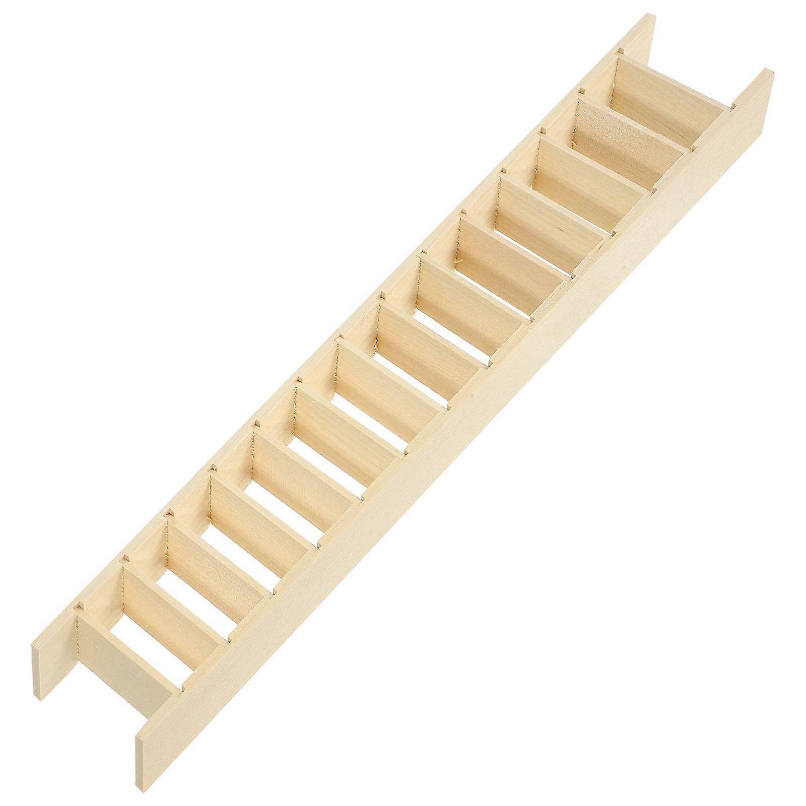 Mini House Ladder Miniature Wooden Ladder Mini House Mini Simulation Furniture
