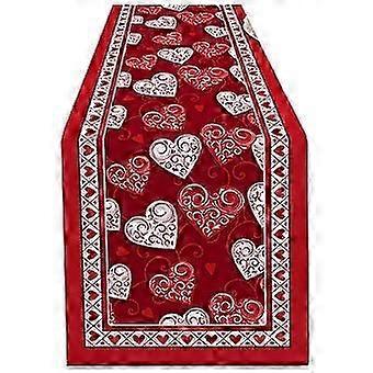 Valentines Day Table Runner 108 Inch Long, Table Runner Non- Dining Table Runners Holiday Party Dec