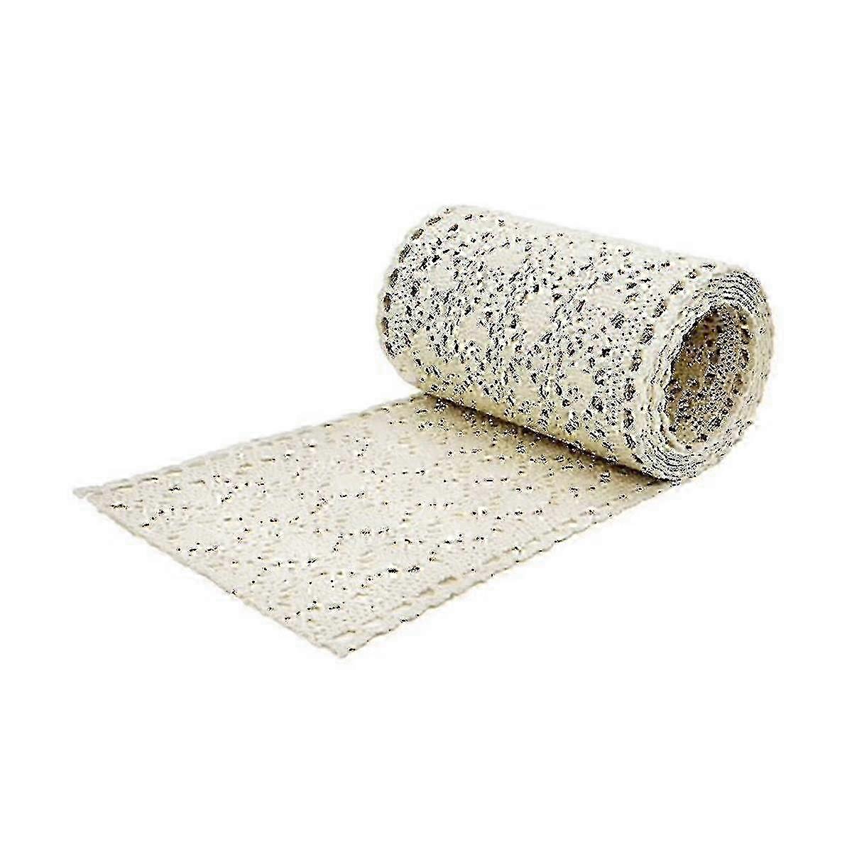 Boho Macrame běhoun na stůl pro svatební dekoraci, béžový krém Vintage háčkovaná krajka Rustikální 15x120 palců