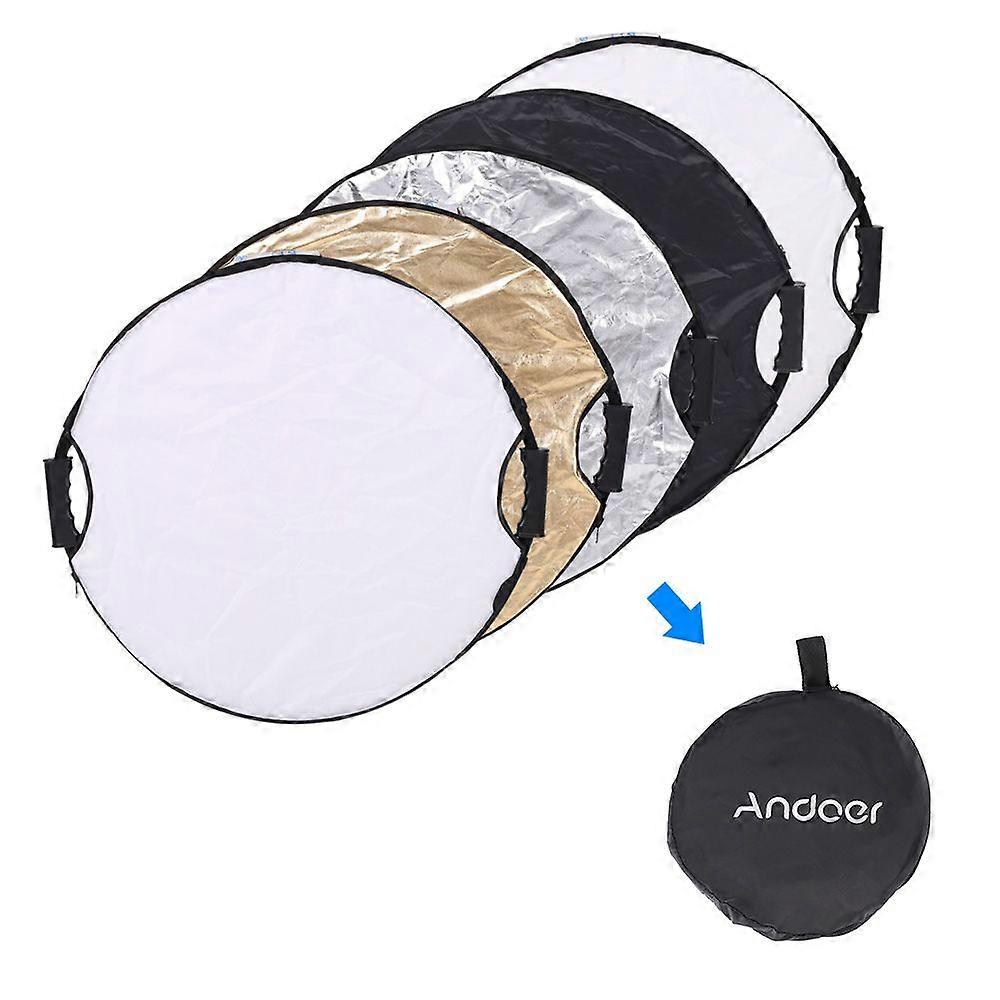 Andoer 60cm 5in1 Round Collapsible Multi-Disc Portable Circular Photo Photography Studio Video Light Reflector