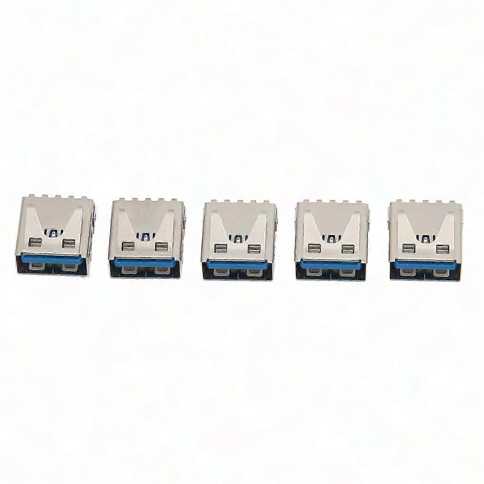 5pcs PS5 USB Charging Port Replacement, Metal USB Charging Socket for Game Console Repair