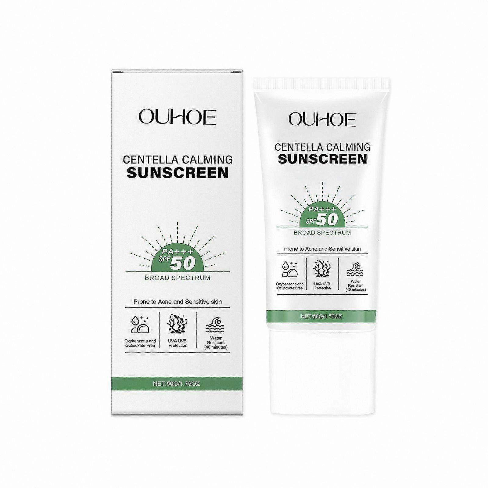 Sunscreen SPF 50 with Hyaluronic Acid - Lightweight, Non-Greasy Formula for Sensitive Skin Protection & Deep Hydration Without White Cast