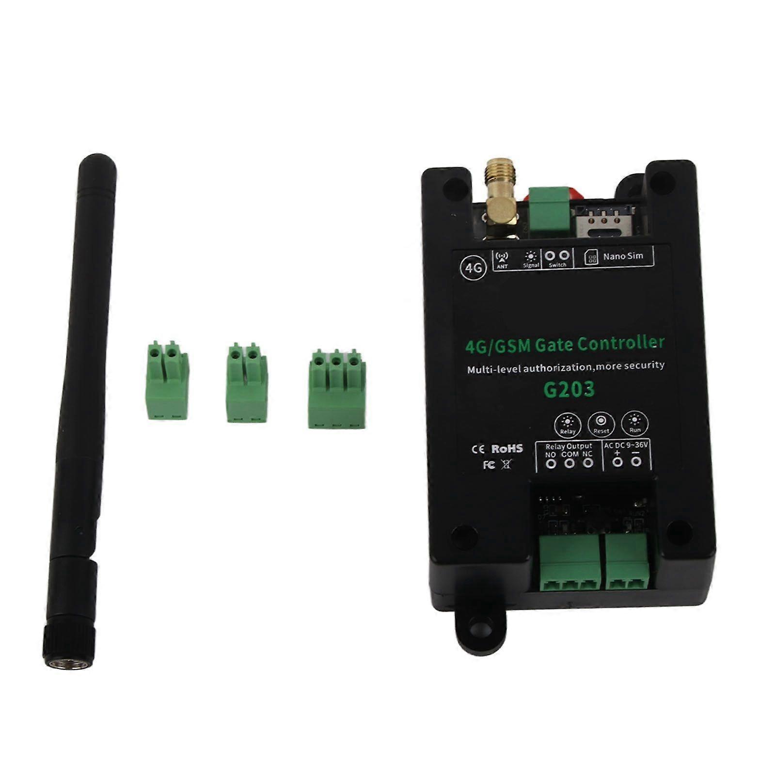 G203 GSM Gate Opener 3G 4G Garage Door Access Remote Controller Support Remote Restart Reset DC936V