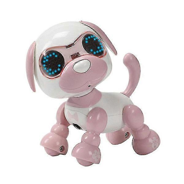Interactive remote control robot dog leash LED (pink)