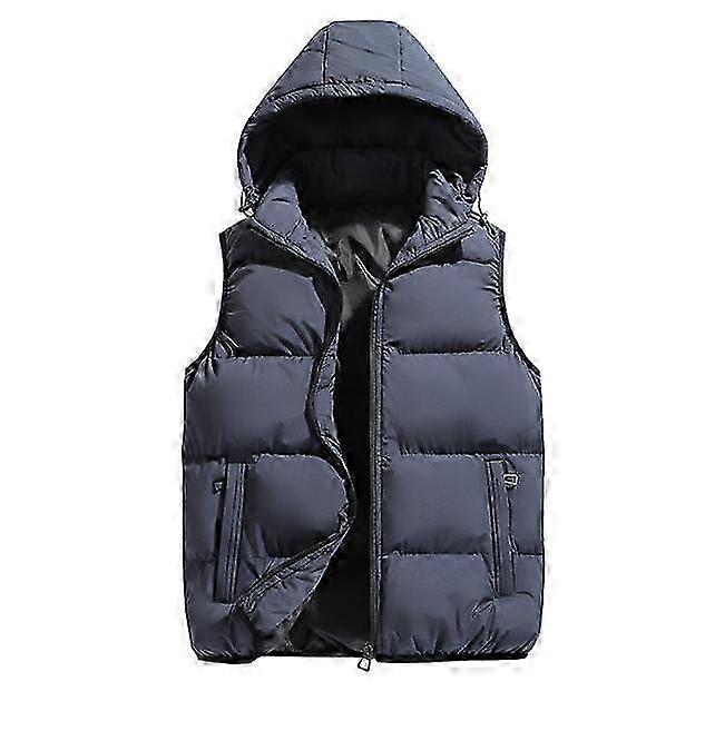 Men's Thicken Winter Vest with Removable Hood