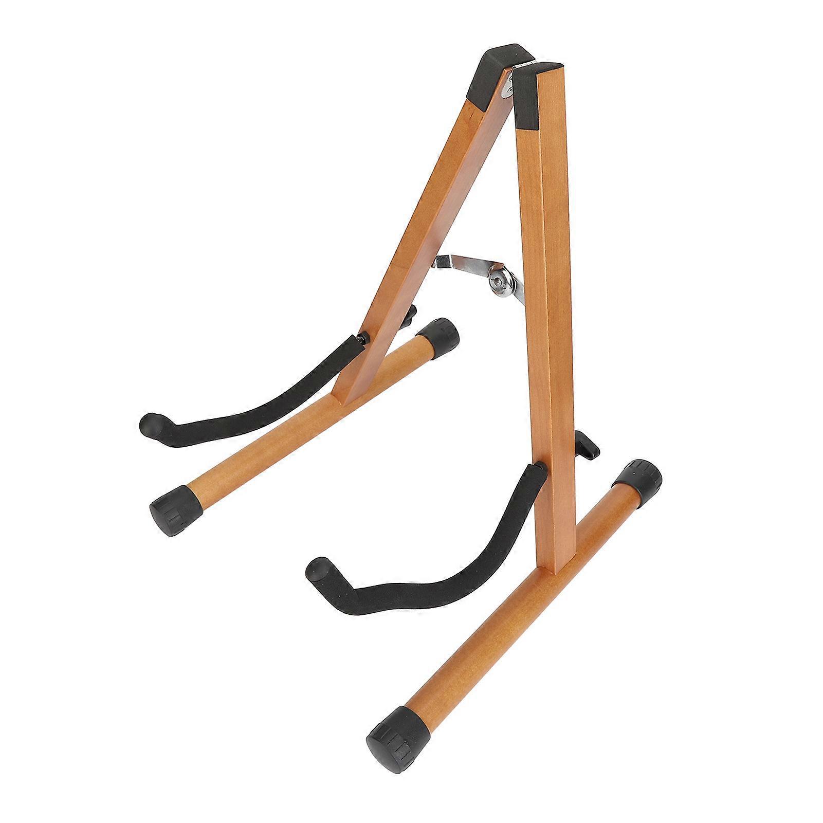Beech Wood Folding Adjustable Guitar Stand for Acoustic & Mandolin