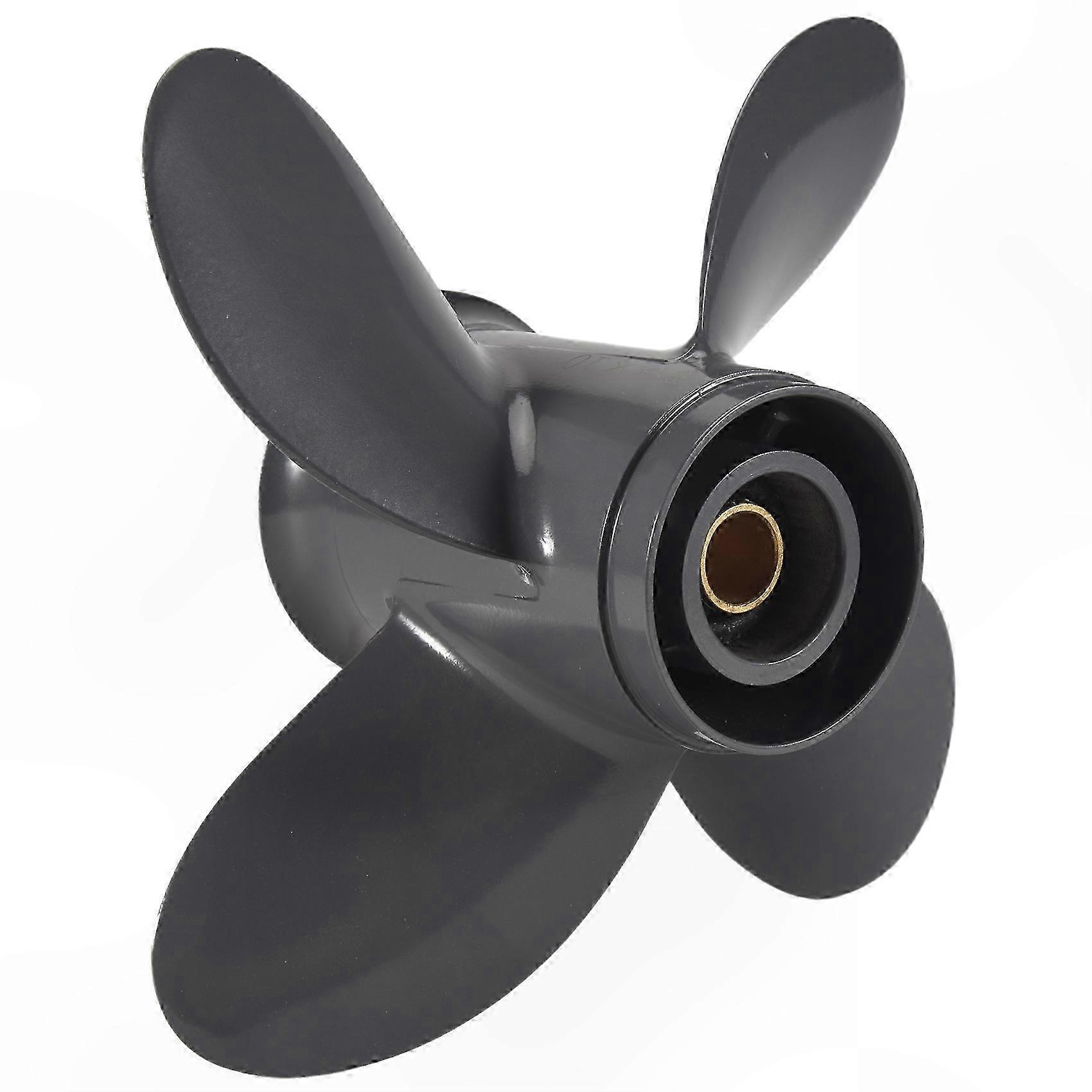 Four-Blade Propeller 9.25x10 for Outboard Motors with 8 Splines, Compatible with Multiple Engine Models