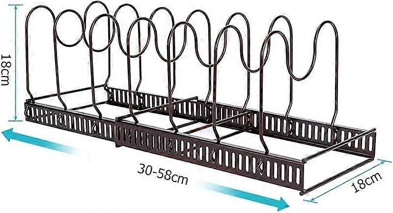 Two-in-one pot rack, retractable, with freely adjustable length
