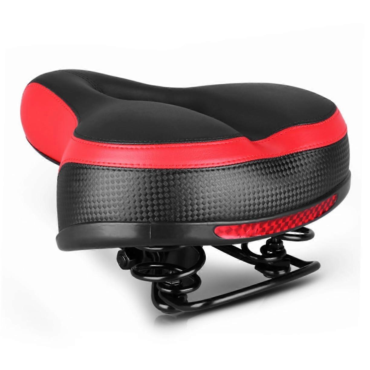 Reflective Bike Saddle Spring Seat Pad For Mountain Bikes Cycling Comfortable Cushion