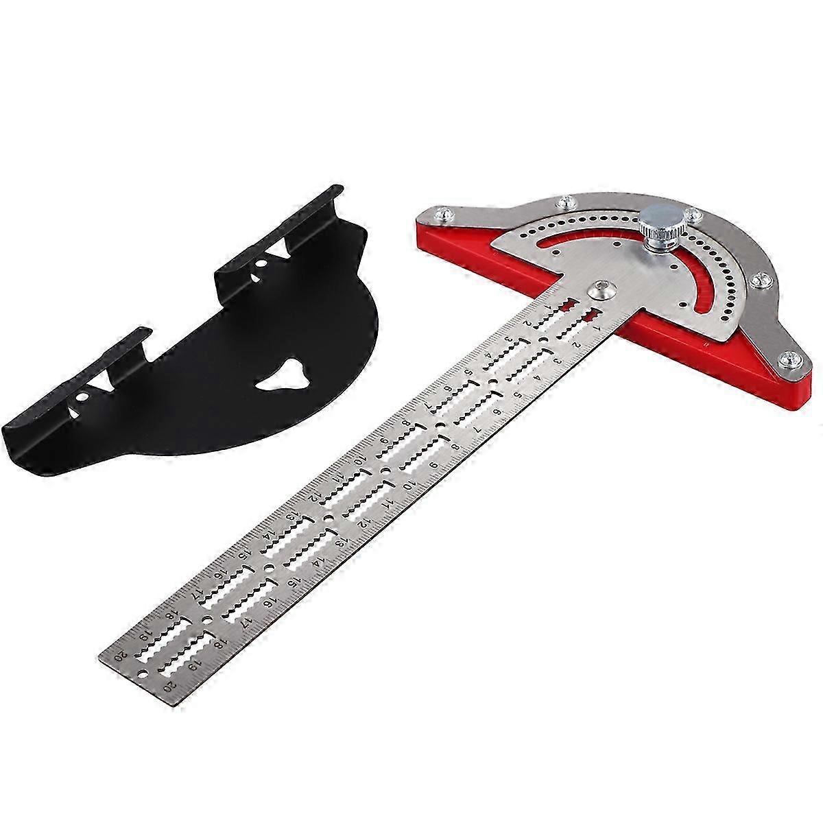 Woodworkers Ruler Protractor: Angle Finder, Design Ruler for Woodworking with T-Square Functionality