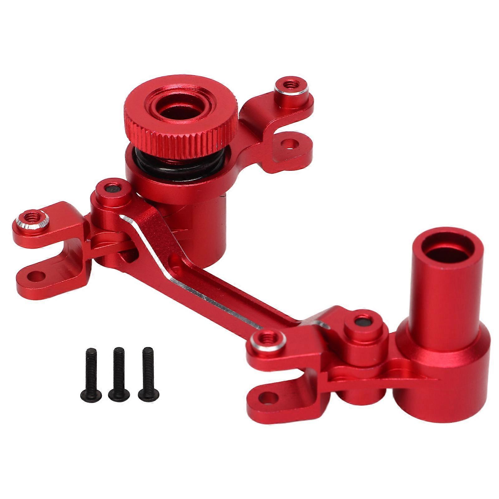 RC Steering Set, Lightweight and High Strength Aluminum Alloy Steering Components for Traxxas 1:7 UDR RC Car, Red