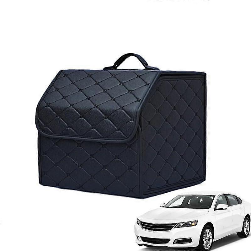 Car Boot Organiser Opel Mokka B Leather Collapsible Boot Storage With Lid And Sturdy Handle Trunk Organiser