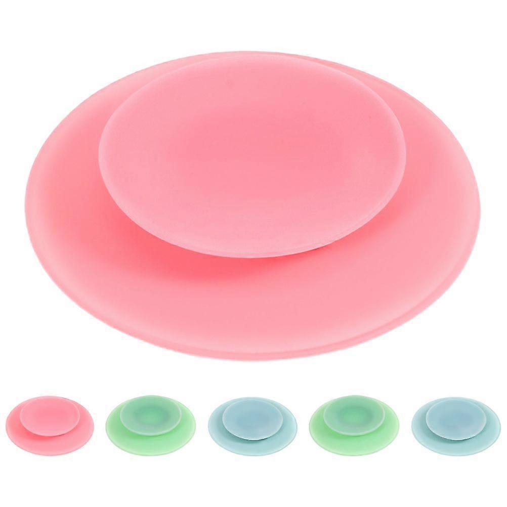 8pcs Double Sided Suction Cups Nonslip Silicone Plate Suckers Portable Utensil Rest Sucker Pads Fixing Tableware Accessories for Baby Elderly