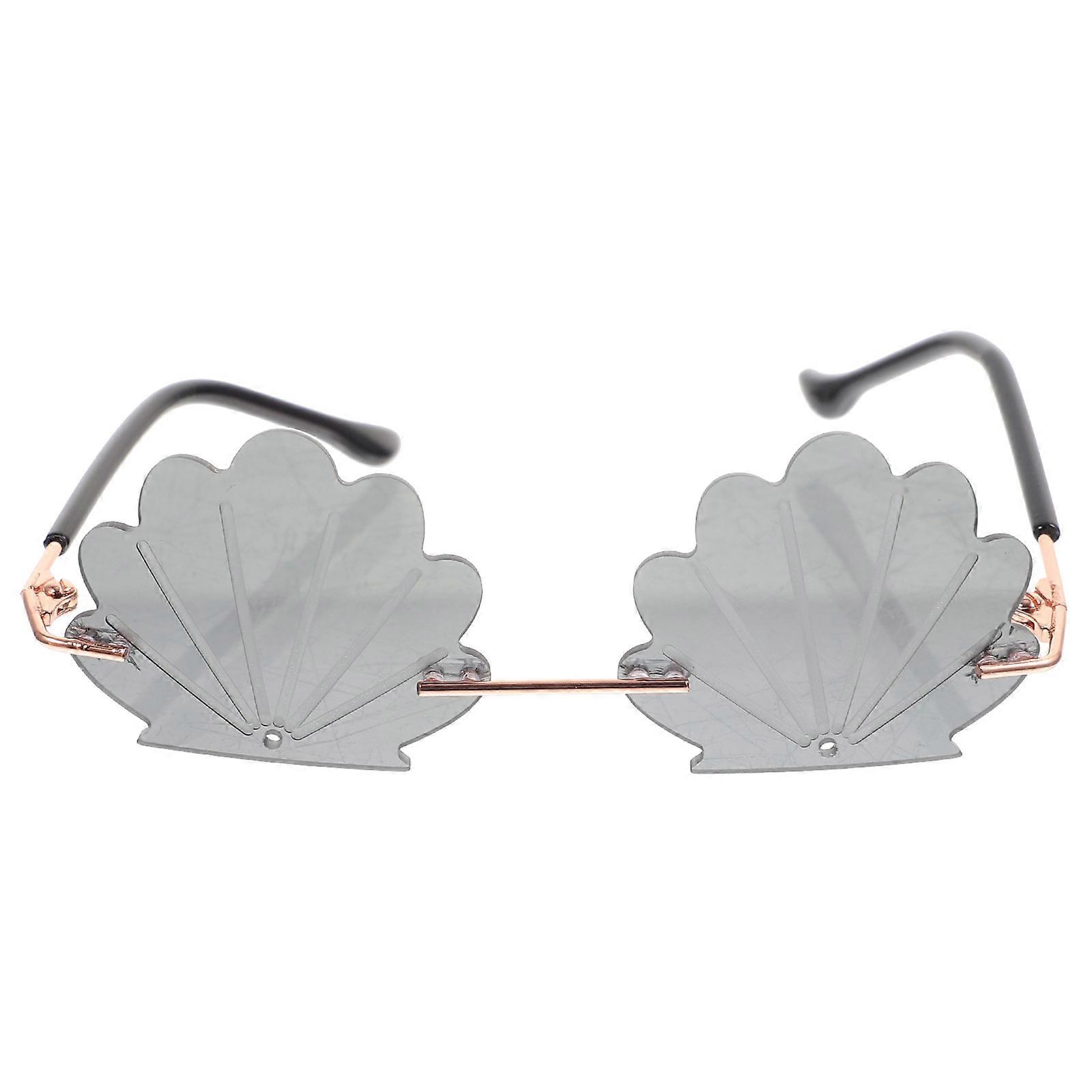 Pet Sunglasses Decorative Glasses for Photo Prop Seashell Shape 5Pcs