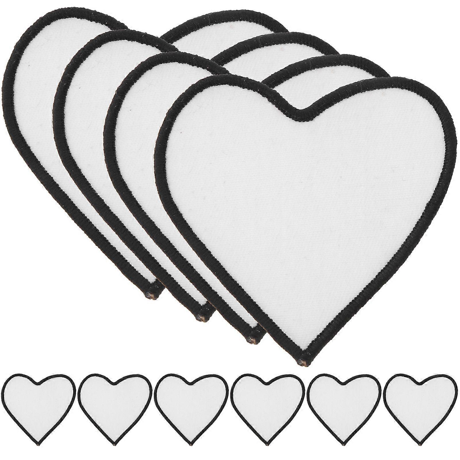 White Sublimation Blank Patches Iron-on Patch for DIY Projects 30Pcs