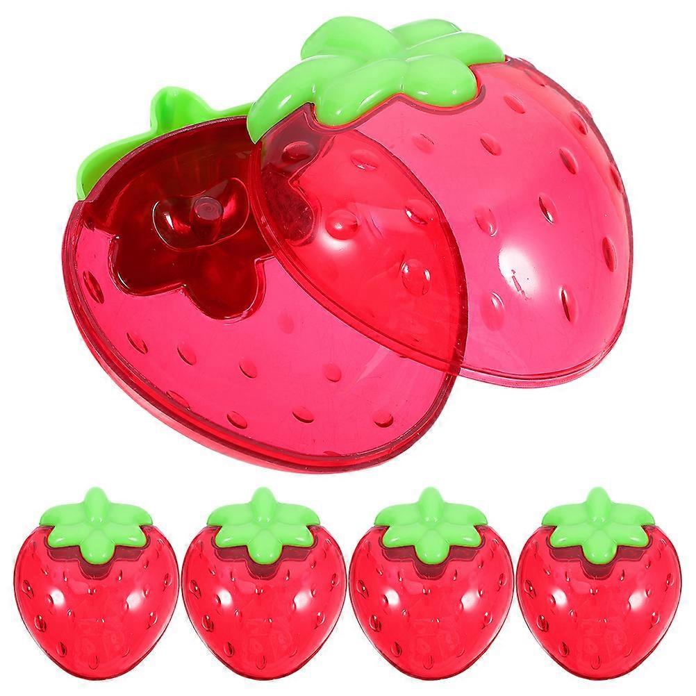 Strawberry Candy Boxes Red Plastic Mini Boxes for Candy 10Pcs with Transparent Lid