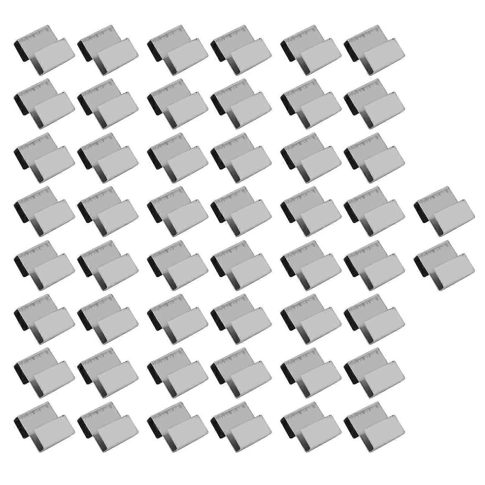 50pcs Stainless Steel Greenhouse Overlap S Clips Durable Glass Frame Fixing Clamp
