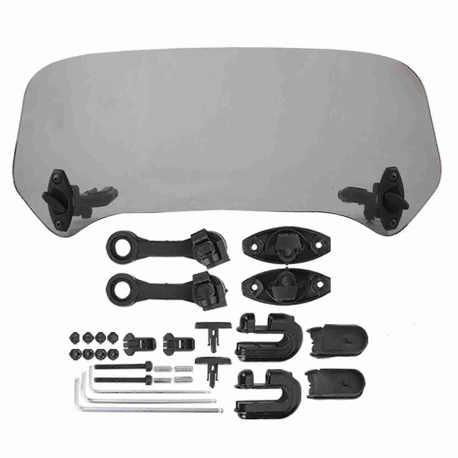 Universal Motorcycle Modified Windscreen Windshield Spoiler Air Deflector Smoked