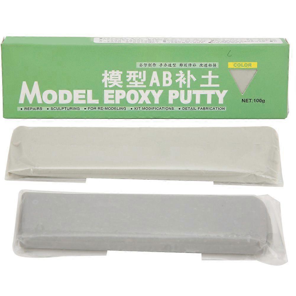 Model Repair AB Epoxy Quick Drying Putty 100g Fill Soil Modeling Hobby Craft Accessory(100g Fill Soil Grey )